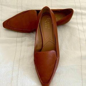 Worn twice. Franco Sarto loafers in beautiful camel color.